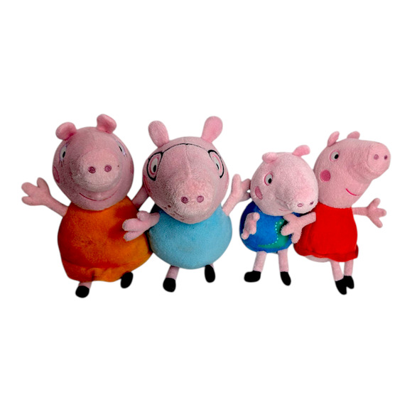 Peppa Pig Family Plush Stuffed Animal Set of 4 Mommy Daddy Peppa & George - Picture 7 of 8
